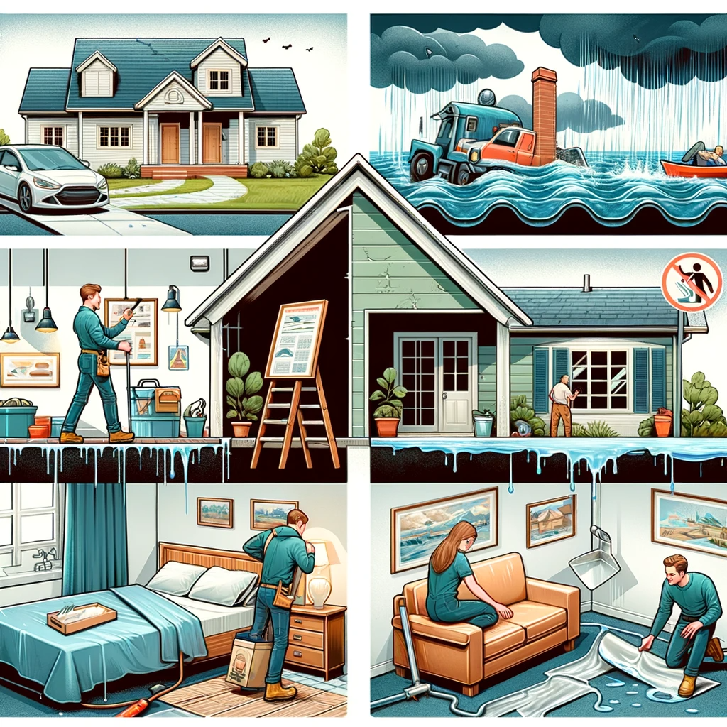 homeowner conducting a visual inspection of their house